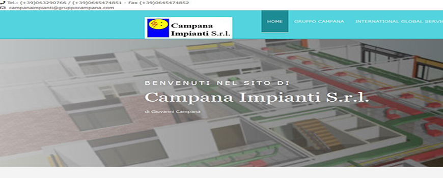 Screenshot sito Campana Impianti
