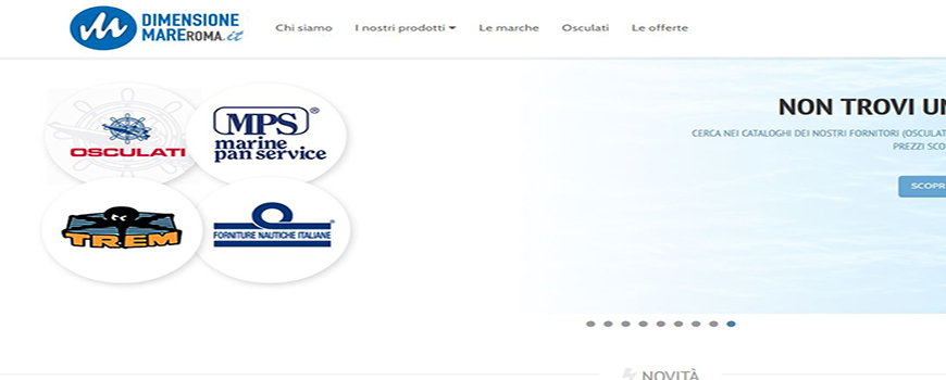 Screenshot sito Dimensionemareroma